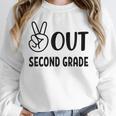 Peace Out Second Grade Last Day Of School Graduation Kids Unisex Sweatshirt