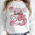 Pink Coquette Bow Senior 2025 Back To School Graduation Girl Unisex Sweatshirt