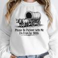 Please Be Patient With Me I'm From The 1900s Oxen And Wagon Premium Unisex Sweatshirt