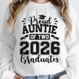 Proud Auntie Of Two 2026 Graduates Graduation Unisex Sweatshirt