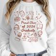 Proud Class Of 2026 Graduate Doodle Senior Graduation Premium Tri-Blend Unisex Sweatshirt