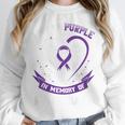 Purple In Memory Of Husband Alzheimers Awareness Back Print Unisex Sweatshirt Purple In Memory Of Husband Alzheimers Awareness Back Print Unisex Sweatshirt