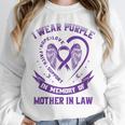 Purple In Memory Of My Mother In Law Alzheimers Awareness Unisex Sweatshirt