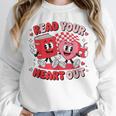 Read Your Heart Out Valentine's Day Retro Teacher Bookish Unisex Sweatshirt
