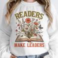 Reading Squad Book Lover Bookish Floral Readers Make Leaders Unisex Sweatshirt