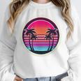 Retro 80s Synthwave Sunset & Palm Trees Retro Nostalgia 80s Unisex Sweatshirt