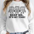 Retro Pager Squad Minimalist Monochrome Cartoon Nostalgia Unisex Sweatshirt