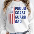 Retro Proud Coast Guard Dad Graduation Dad Usa Flag Outfit Unisex Sweatshirt