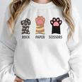 Rock Paper Scissors Hand Game Cute Paw Cat Introvert Unisex Sweatshirt