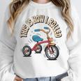 This How I Rolled Retro Tricycle 80s 90s Kid Nostalgia Premium Tri-Blend Unisex Sweatshirt