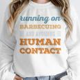 Running On Barbecuing Social Introvert Humor Vintage Unisex Sweatshirt