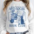 Sarcastic Anti Social Book Club Cat Skull Book Lover Unisex Sweatshirt Sarcastic Anti Social Book Club Cat Skull Book Lover Unisex Sweatshirt