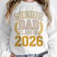 Senior Dad Class Of 2026 Purple Yellow Vintage Graduation Unisex Sweatshirt
