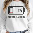 Social Battery 1 Shirt Introvert Anti Social Tee Gif Unisex Sweatshirt Social Battery 1 Shirt Introvert Anti Social Tee Gif Unisex Sweatshirt