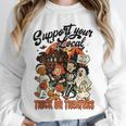 Support Your Local Trick Or Treaters Retro Spooky Nostalgia Unisex Sweatshirt