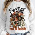 Support Your Local Trick Or Treaters Retro Spooky Nostalgia Unisex Sweatshirt