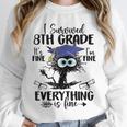 I Survived 8th Grade Graduated Cat Graduation Unisex Sweatshirt