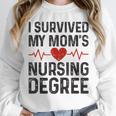 I Survived My Mom's Nursing Degree School Graduation Nursing Unisex Sweatshirt