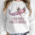 I Tried People I Prefer Axolotl Salamander Introvert Raglan Baseball Tee Unisex Sweatshirt