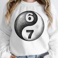 Vintage 6 7 Sketch Yin Yang Namaste Six Seven Nostalgia Unisex Sweatshirt
