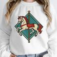 Vintage Carousel Horse Merry Go Round Nostalgia Art Premium Unisex Sweatshirt