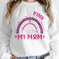 I Wear Pink In Memory Of My Mom Breast Cancer Awareness Raglan Baseball Tee Unisex Sweatshirt