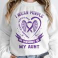 Wear Purple In Memory Of My Aunt Pancreatic Cancer Awareness Unisex Sweatshirt