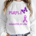 I Wear Purple In Memory Of My Daughter-In-Law Overdose Unisex Sweatshirt