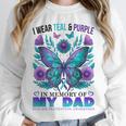 I Wear Teal Purple In Memory Of My Dad Suicide Awareness Unisex Sweatshirt