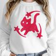 Yk2 Grunge Scary Cat With Shooting Stars 90s Nostalgia Unisex Sweatshirt Yk2 Grunge Scary Cat With Shooting Stars 90s Nostalgia Unisex Sweatshirt