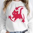 Yk2 Grunge Scary Cat With Shooting Stars 90s Nostalgia Unisex Sweatshirt Yk2 Grunge Scary Cat With Shooting Stars 90s Nostalgia Unisex Sweatshirt