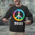 2021 Graduation Class Year Tie Dye Peace Sign Graduate Shirt Unisex Sweatshirt