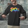 90s Retro Pop Art Rainbow Lips Nostalgia Costume 90s Unisex Sweatshirt