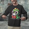 Adorable Book Lover Iguana With Reading Glasses Cute Unisex Sweatshirt