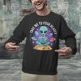 Alien Reader Reading Teacher Librarian Book Lover Unisex Sweatshirt