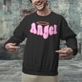 Angel Y2k Aesthetic 2000s Millennial Nostalgia Retro Pink Unisex Sweatshirt