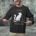 Antisocial Introvert Cat With Coffee On Computer Emo Goth Unisex Sweatshirt Antisocial Introvert Cat With Coffee On Computer Emo Goth Unisex Sweatshirt