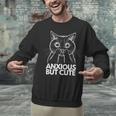 Anxious But Cute Anxiety Meme Cat Lover Introvert Unisex Sweatshirt Anxious But Cute Anxiety Meme Cat Lover Introvert Unisex Sweatshirt