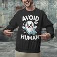 Avoid Humans Cute Kawaii Pastel Ghost Introvert Saying Unisex Sweatshirt Avoid Humans Cute Kawaii Pastel Ghost Introvert Saying Unisex Sweatshirt