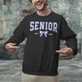 Blue Bow Coquette Floral Senior 2026 Graduation Class Unisex Sweatshirt