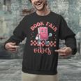 Book Fair Vibes School Librarian Retro 70s Reading Bookworm Unisex Sweatshirt