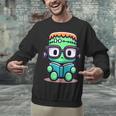 Book Lover Frankenstein's Monster With Reading Glasses Unisex Sweatshirt