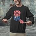 Book Worm Pun Read Reading Librarian America Men Women Kids Unisex Sweatshirt