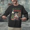 All Booked For Christmas Cute Bookish Cat Lover Unisex Sweatshirt