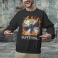 Buffering Glitched CD On Fire 2000s Nostalgia Unisex Sweatshirt