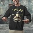 Christian Bookworm Love God Read Books Drink Tea Unisex Sweatshirt