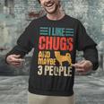 Chug Dog Retro Vintage Pughuahua Owner Fur Parent Introvert Unisex Sweatshirt Chug Dog Retro Vintage Pughuahua Owner Fur Parent Introvert Unisex Sweatshirt
