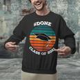 Class Of 2021 Done Senior Graduation Retro Sunset Unisex Sweatshirt