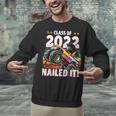 Class Of 2022 Monster Truck Graduation Cap Retro Sunset Boy Unisex Sweatshirt