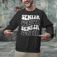 Class Of 2024 High School Senior Graduation Groovy Wave Unisex Sweatshirt